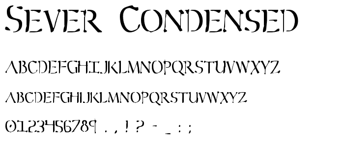 Sever Condensed font